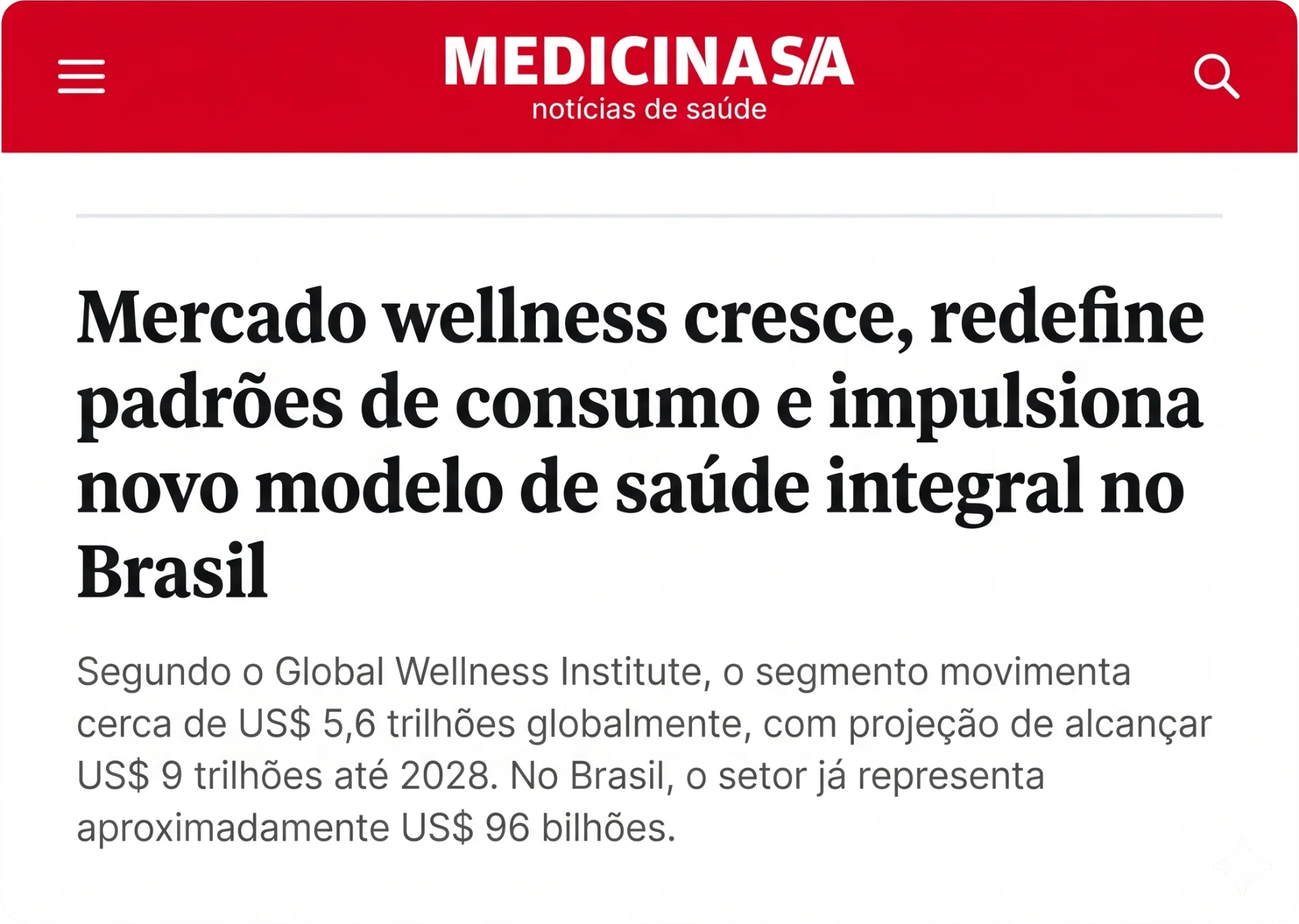 Mercado wellness cresce no Brasil